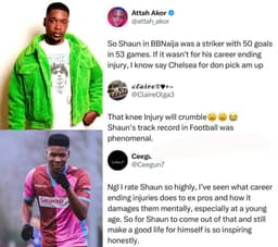 Biggie reveals Shaun was a professional footballer whose career ended due to a knee injury 